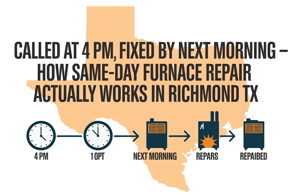 Called at 4 PM, Fixed by Next Morning — How Same-Day Furnace Repair Actually Works in Richmond TX