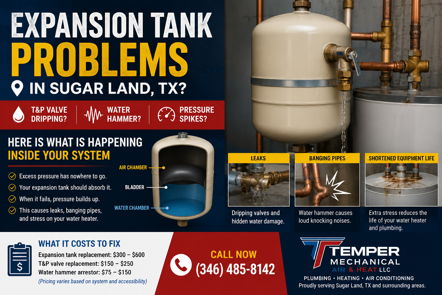Why Your Expansion Tank Keeps Failing in Sugar Land TX (And How to Fix It for Good)