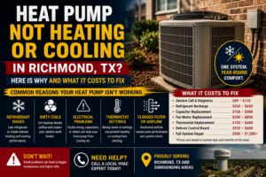 Heat Pump Not Heating or Cooling in Richmond TX? Here Is Why and What It Costs to Fix