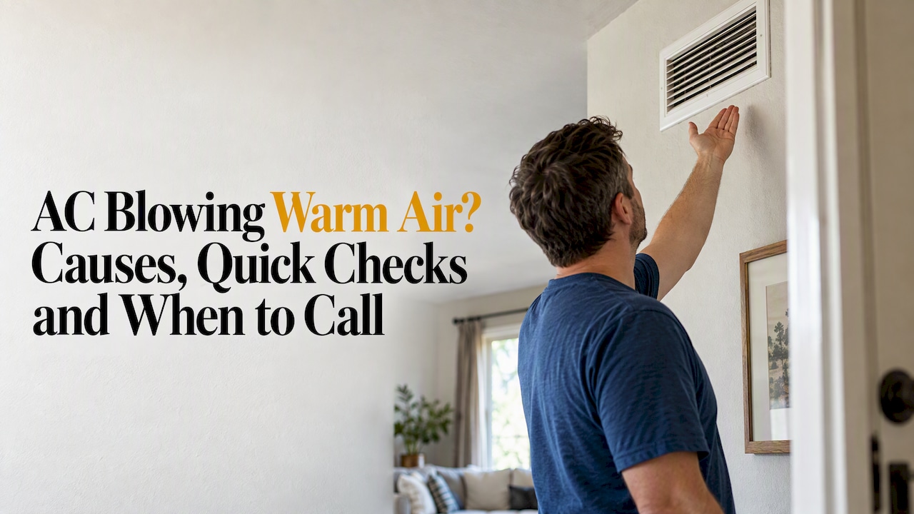 Homeowner checking air from a vent